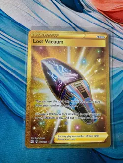 Lost Vacuum 217/196 Lost Origin Gold Holo Secret Rare Pokemon Card English NM - Image 1