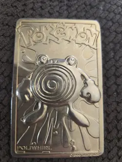Pokemon Poliwhirl Metal Card Burger King Nintendo 1999 Limited Edition 6 - Image 1