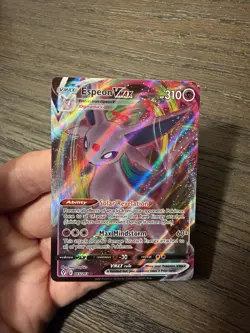 Espeon VMAX Holo Ultra Rare Pokemon TCG Card Evolving Skies 065/203 - Image 1