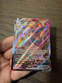 Espeon VMAX Holo Ultra Rare Pokemon TCG Card Evolving Skies 065/203 - Image 3