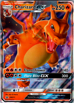 Charizard GX HOLO SM211 Sun & Moon Black Star Promo Card Near MINT Pokemon Card - Image 1