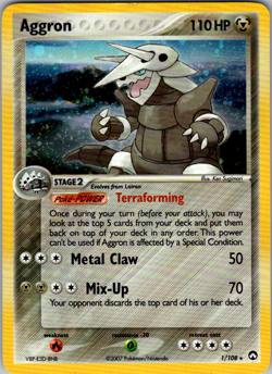 Pokemon Card - Aggron Power Keepers 1/108 Holo Rare - Image 1