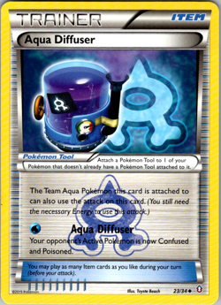 Aqua Diffuser 23/34 - Double Crisis Uncommon 2015 - Pokemon TCG Card LP - Image 1