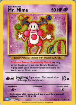 Mr. Mime #13 Classic Blastoise Deck Holo Pokemon Card - Image 1