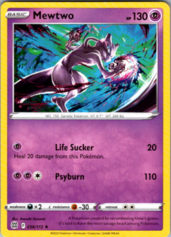 Mewtwo 056/172 Brilliant Stars Rare Pokemon Card - Image 1