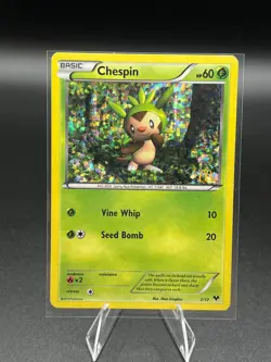 Pokemon TCG Chespin Confetti Holo Card 2/12 McDonald's Promo 2013 - Image 1