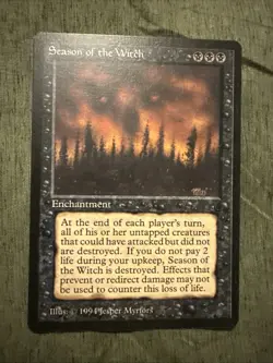 MTG Magic the Gathering Dark Series Season of the Witch LP Enchantment Black - Image 1