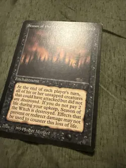 MTG Magic the Gathering Dark Series Season of the Witch LP Enchantment Black - Image 3
