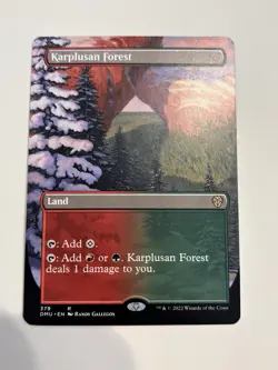 MTG Karplusan Forest (Borderless) #379 Dominaria United Regular Mint - Image 1