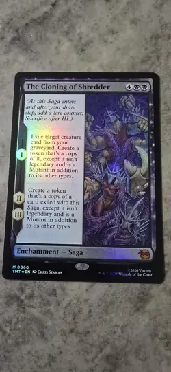 The Cloning of Shredder Teenage Mutant Ninja Turtles Foil Enchantment Aura MTG - Image 1