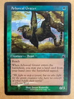 MTG 1x FOIL RETRO Arboreal Grazer # 343 Ravnica Remastered Magic Gathering x1 NM - Image 1