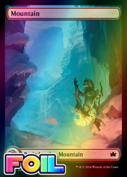 x1 Mountain BLB Bloomburrow MTG 277 FOIL FULL ART BASIC LAND M/NM 1x - Image 1