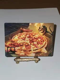 Spicy Oatmeal Pizza Gold Stamp Teenage Mutant Ninja Turtles Magic The Gathering - Image 1