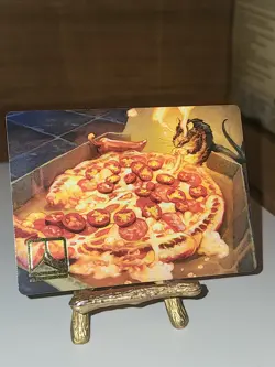 Spicy Oatmeal Pizza Gold Stamp Teenage Mutant Ninja Turtles Magic The Gathering - Image 2