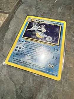 Pokemon TCG Kingdra Neo Genesis Unlimited Holo Rare 8/111 MP SWIRL💫 - Image 2