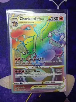 Pokemon TCG Charizard VSTAR Secret Rare Rainbow 174/172 Brilliant Stars - Image 1