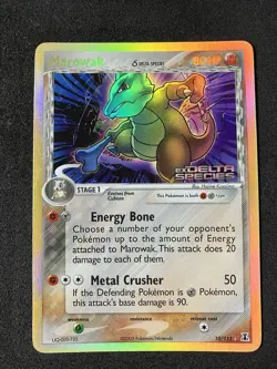 Pokemon TCG Marowak (Delta) EX Delta Species 10/113 Reverse Holo Holo Rare - Image 1