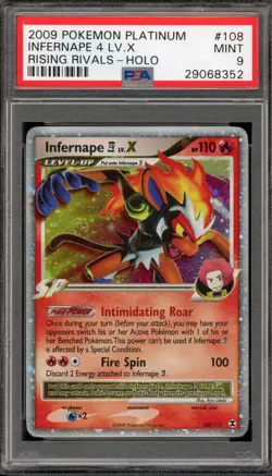 Pokemon Infernape 4 Lv.X Rising Rivals Holo Ultra Rare #108 PSA 9 Mint - Image 1