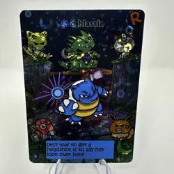 d blastie (Blastoise) #199 - Moon Holo Pokiebubies Rocketbubies Fan Art- Pokemon - Image 1