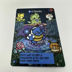 d blastie (Blastoise) #199 - Moon Holo Pokiebubies Rocketbubies Fan Art- Pokemon - Image 2