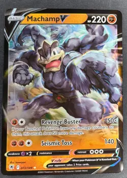 Pokemon Machamp V Ultra Rare Holo 072/189 NM SWSH10 Astral Radiance - Image 1