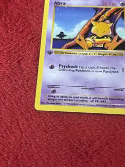 43/102 Abra 1st Edition Pokemon Base Set Shadowless Played 1999 - Image 3