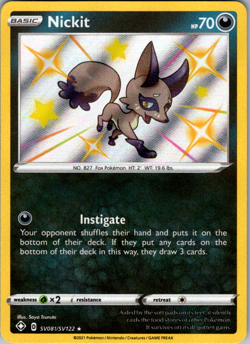 Nickit SV081/SV122 Shining Fates Shiny Vault Pokemon TCG - Image 1