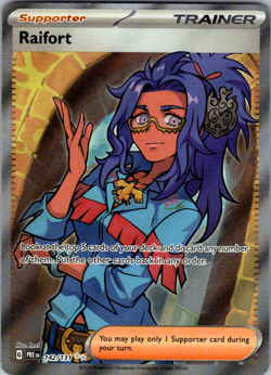 Raifort 142/131 Full Art Trainer Prismatic Evolutions Secret Rare Pokemon TCG - Image 1