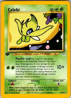 Celebi 16/64 Neo Revelation 1st Edition Rare Pokemon - Image 1