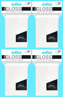 240 Ultra Pro Gloss White Deck Protectors Small Game Card Sleeve Yugioh Vanguard - Image 1