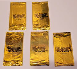 Yu-Gi-Oh The Movie 2004 Gold Promo - 5 Packs Sealed New/Factory Sealed - Image 1