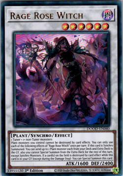 Yu-Gi-Oh! Rage Rose Witch DOOD-EN040 – Ultra Rare – 1st Edition - Image 1