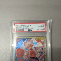 2023 ONE PIECE JPN. MONKEY D. LUFFY AWAKENING/NEW ERA PSA 10 GEM - OP05-119 Gold - Image 2