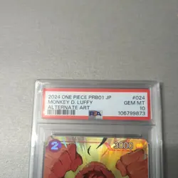 One Piece Monkey D Luffy Op01-024 PRB01 Alternate Art Psa 10 Japanese - Image 3