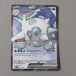 Pokemon TCG Destined Rivals Cetitan EX 210/182 NM Full Art Holo Card - Image 1
