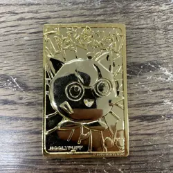 VINTAGE Burger King Pokemon#39 Jigglypuff 23k Gold Plated card 1999. - Image 1