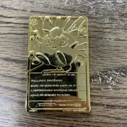 VINTAGE Burger King Pokemon#39 Jigglypuff 23k Gold Plated card 1999. - Image 2