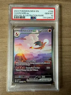2023 POKEMON MEW EN-151 SPECIAL ILLUSTRATION RARE #199 CHARIZARD EX PSA 10 - Image 1