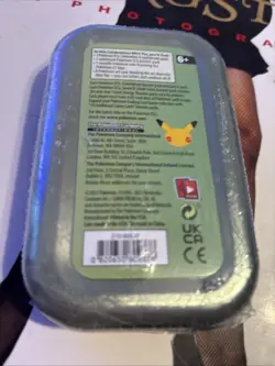 Pokemon TGC 25th Anniversary Celebrations Mini Tin New Factory Sealed dented - Image 2