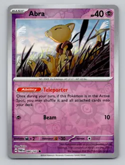 Reverse Holo Abra 080/167 Common SV06: Twilight Masquerade Pokemon - Image 1