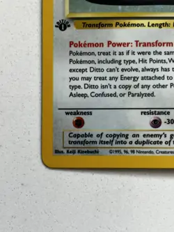 Ditto 3/62 Rare Fossil Holo 1st Edition Pokemon NP - Image 4