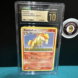 Rapidash 59/130 Diamond & Pearl 2007 Pokemon CGC Pristine 10 POP 1 Vintage - Image 1