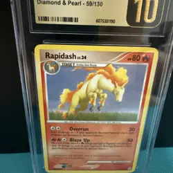 Rapidash 59/130 Diamond & Pearl 2007 Pokemon CGC Pristine 10 POP 1 Vintage - Image 3