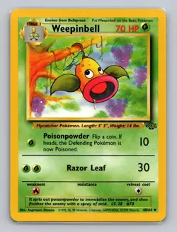 Weepinbell 48/64 Uncommon Pokemon TCG WOTC Unlimited Jungle Light Play LP - Image 1