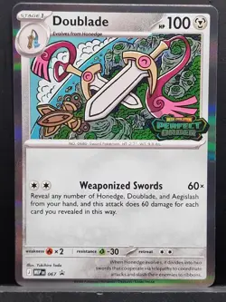 Pokemon TCG | Perfect Order Doublade 067 Pre-Release Stamped Promo NM Pack Fresh - Image 1