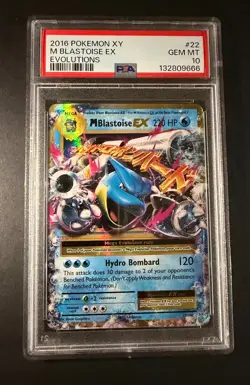 2016 Pokemon XY Evolution Mega M Blastoise EX 22/108 Rare PSA 10 (666) - Image 1