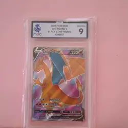 Pokemon TCG Charizard v SWSH050 Black Star Promo graded Mgc 9 - Image 1