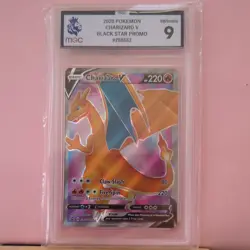Pokemon TCG Charizard v SWSH050 Black Star Promo graded Mgc 9 - Image 2