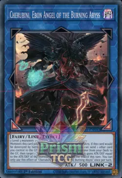 1st ed Cherubini, Ebon Angel of the Burning Abyss super rare RA01-EN042 Yugioh - Image 1