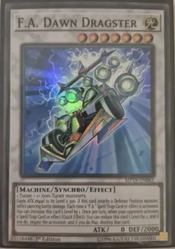 YuGiOh F.A. Dawn Dragster Super Rare 1st Edition MP19-EN061 - Image 1